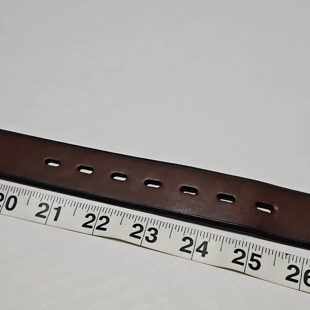 Levi's Brown/Black Leather Reversible Boy's Belt with Silver Buckle Size S 22-24